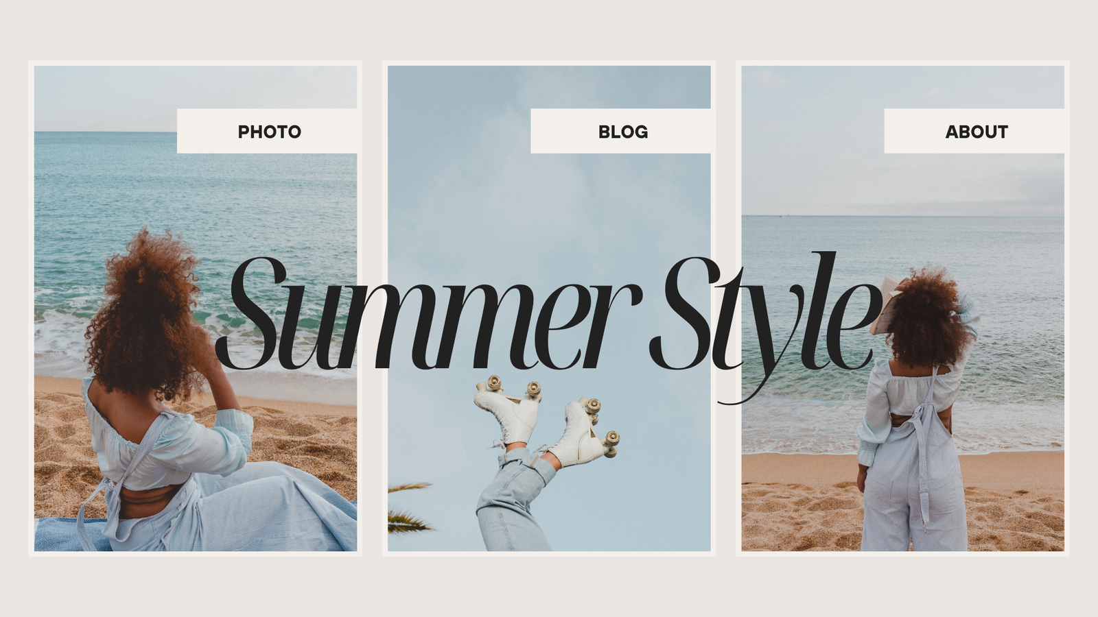 Beige Aesthetic Photo Collage Fashion Blog Banner (1)