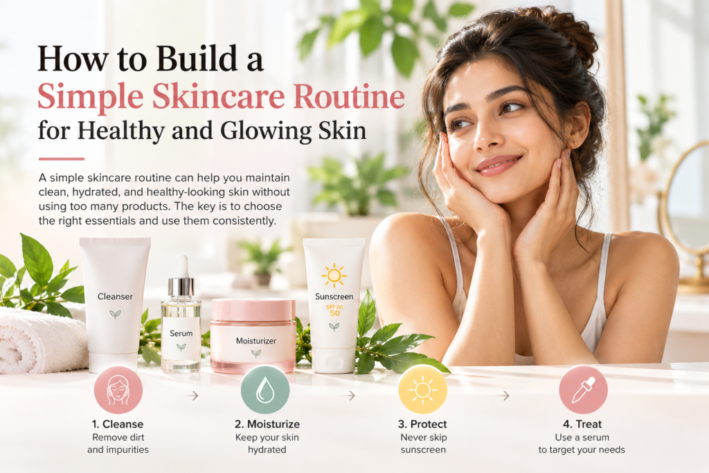 simple skincare routine for healthy and glowing skin