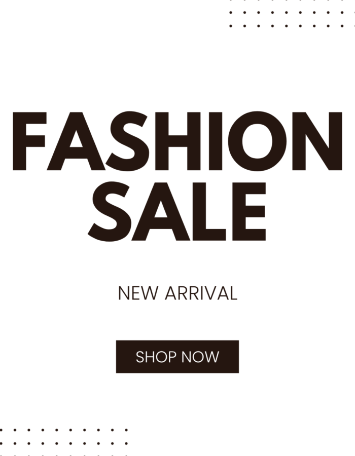Brown and White Simple Fashion Sale Banner