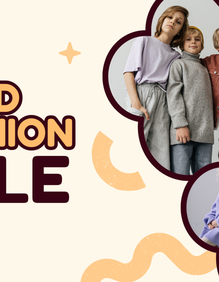 Brown and Yellow Modern Kid Fashion Sale Banner Landscape