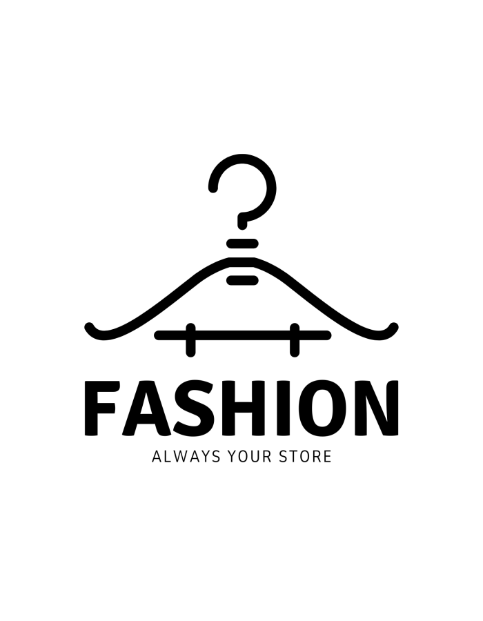 White and Black Simple Fashion Logo